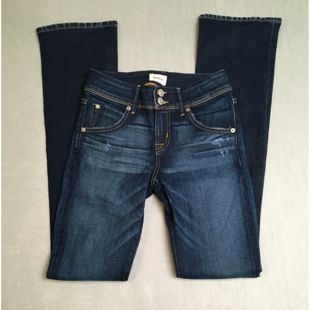 Y2K Inspired Hudson Beth Midrise Baby Boot Jeans Reverie Denim Dark Wash 26 NWT - Picture 8 of 8